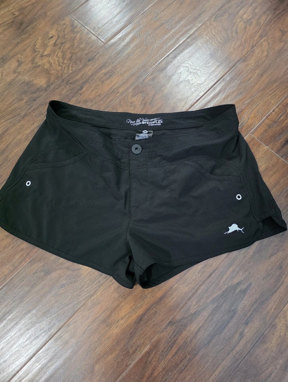 Pelagic Black Ocean Flex Hybrid Shorts Fishing Swim Board Surf